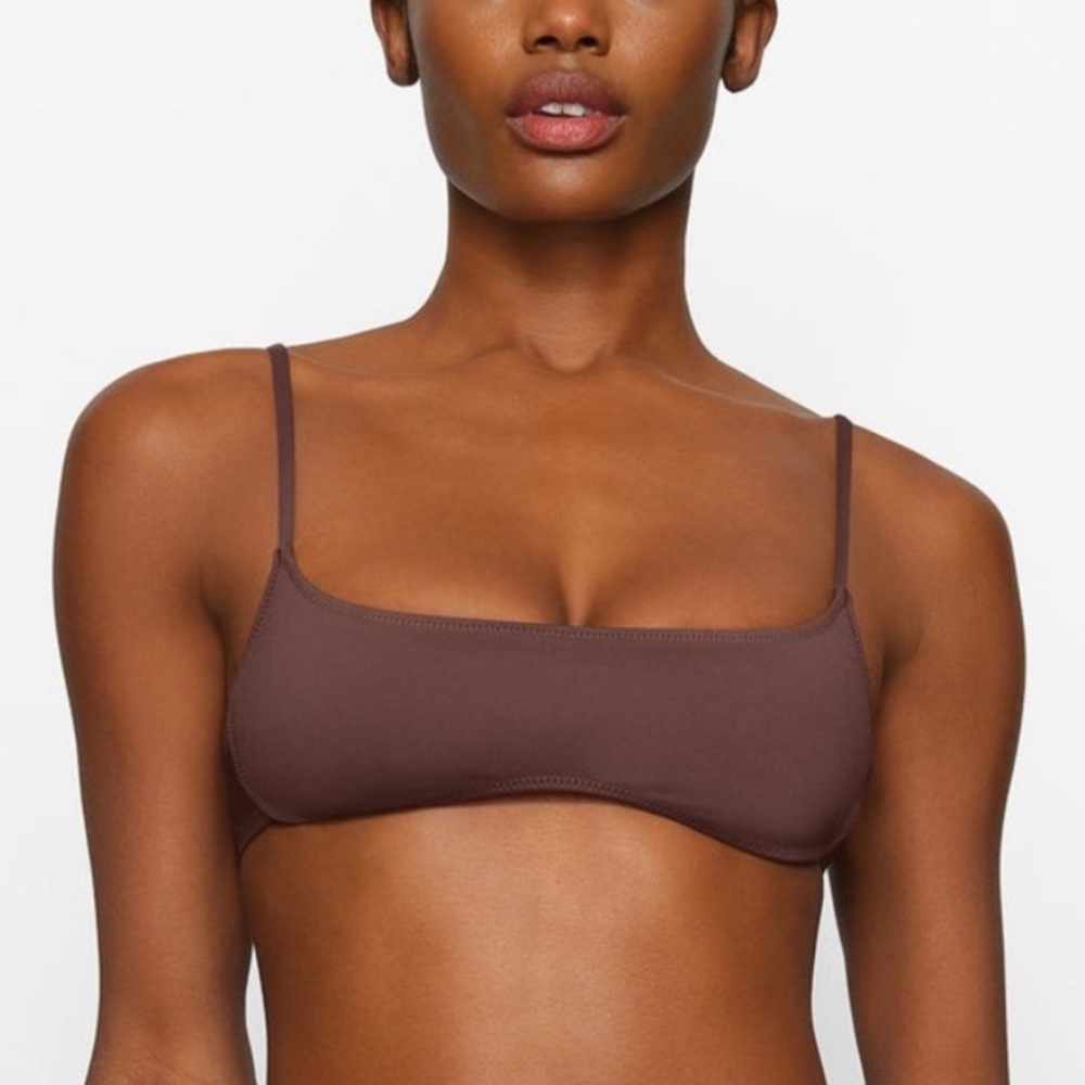 SKIMS Chocolate Bikini Top